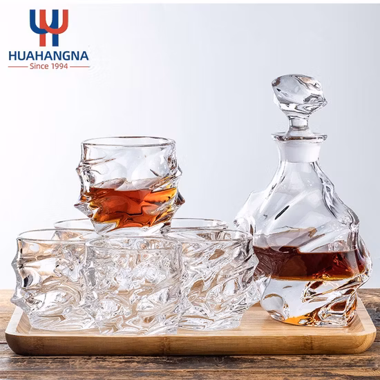 Kristallglas-Whisky-Dekanter-Set mit 2 altmodischen Whisky-Gläsern für Likör, Scotch, Bourbon oder Wein