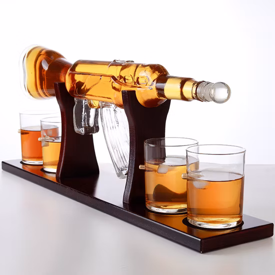 880-ml-Weindekanter-Set in Diamantform mit 300-ml-Whiskybechern